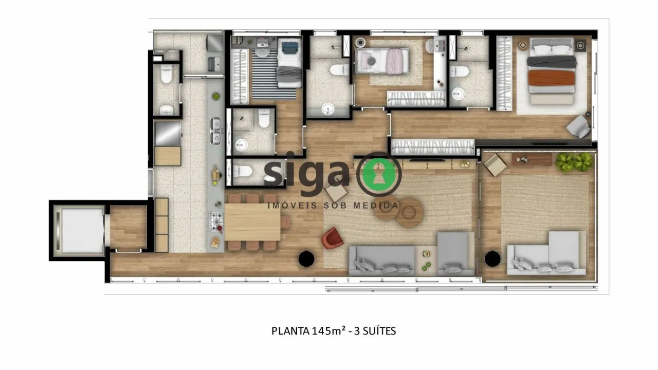 Imagem Apartamento para venda no Jardins 03 suítes, São Paulo - SP