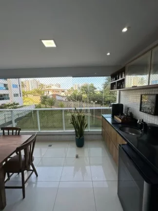 Imagem Apartamento alto padrão quatro quartos e varanda gourmet vista mar a venda no Hemisphere em Pituaçu