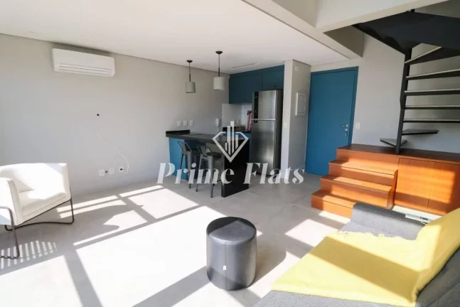 Imagem Flat disponível para locação no Condomínio Edifício Urbano Duplex na Vila Nova Conceição, com 50m², 1 dormitório e 1 vaga de garagem