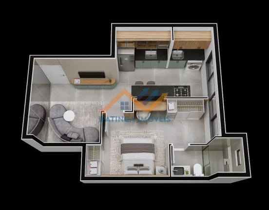 Imagem Apartamento Studio no bairro Cidade Nobre - Ipatinga
