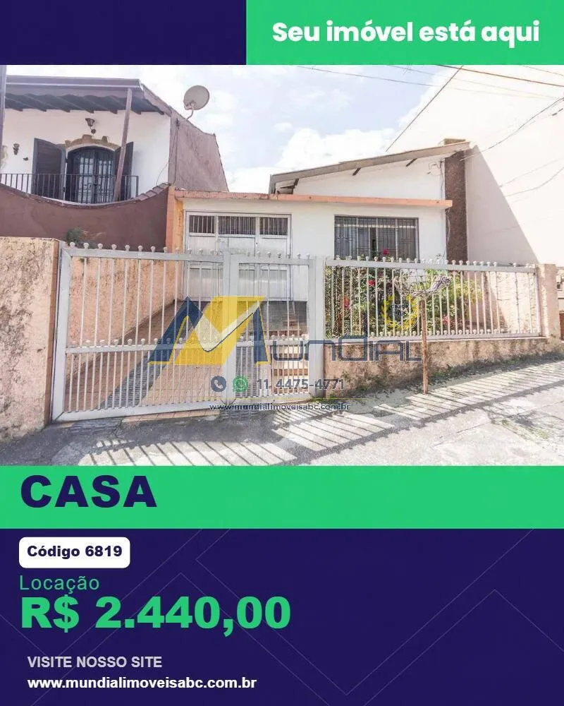 Foto do imóvel Casa para Locação com 120 m², 2 Dormitórios (1 Suíte) na Vila Curuçá.