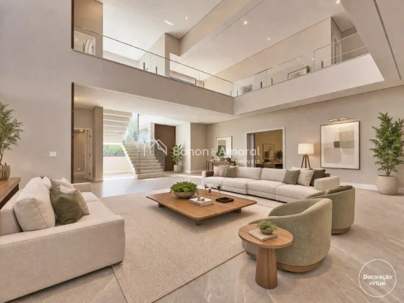 Imagem Casa de alto padrão à venda no Alphaville Campinas, com 4 suítes, ambientes amplos e excelente im...
