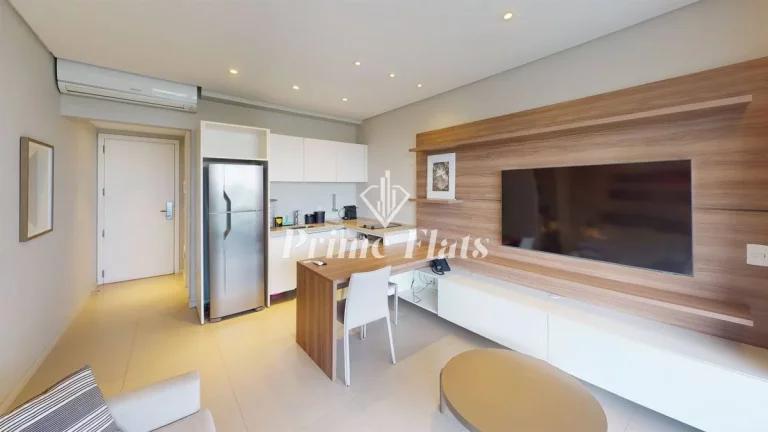 Imagem Flat disponível para locação no VHouse por JFL Living, com 44m², 1 dormitório, e 1 vaga de garagem