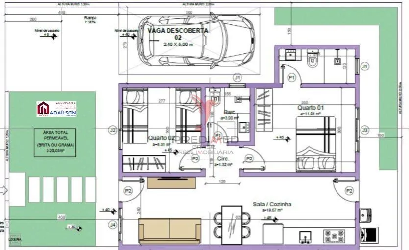 Imagem CASA COM UM SUÍTE TERRENO DE ESQUINA - AMPLO ESPAÇO MUITO BEM LOCALIZADA
