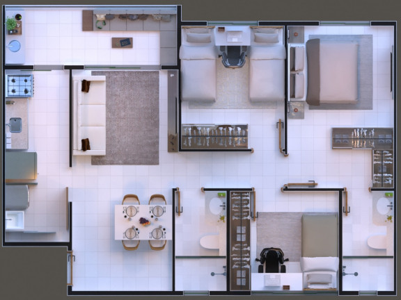 Imagem Apartamento com 3 Quartos à Venda, 54 m²em Cantinho do Céu - São Luís