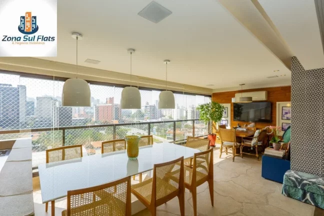 Imagem Apartamento Alto Padrão à Venda em Santo Amaro Com 3 Suítes, 4 Vagas - Varanda Gourmet