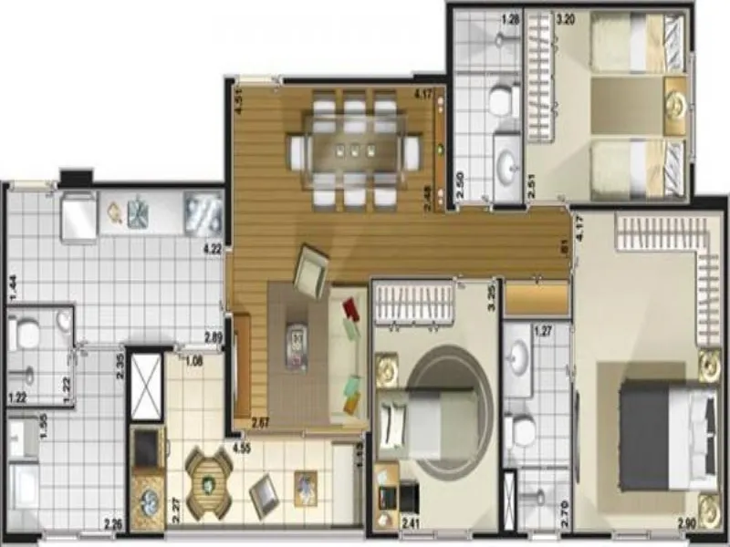 Imagem Apartamento de luxo para locação em Santo André-SP: 3 suítes