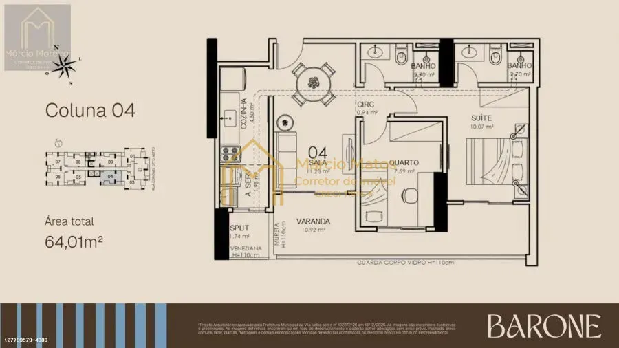 Imagem APARTAMENTO PARA VENDA EM VILA VELHA, JOCKEY DE ITAPARICA, 2 DORMITÓRIOS, 1 SUÍTE, 2 BANHEIROS, 1 VAGA