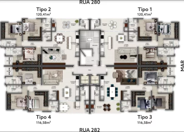 Imagem Oxford - Apartamento à venda no bairro Meia Praia - Itapema/SC