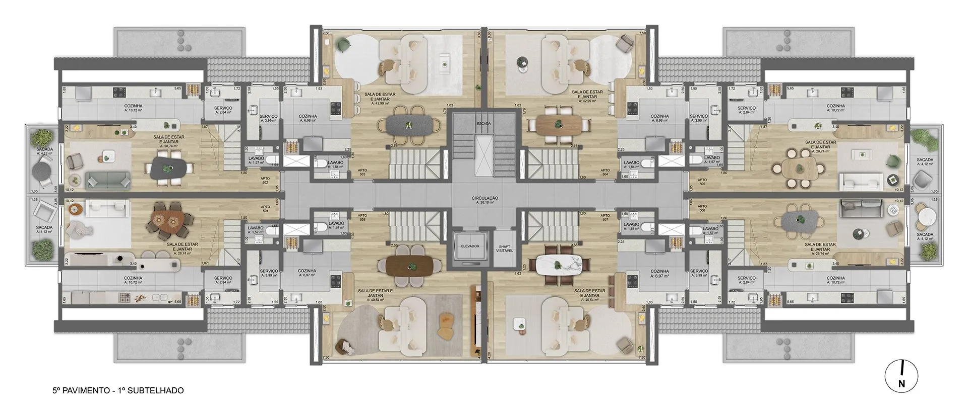Imagem Apartamento à venda em Gramado, Centro, com 1 quarto, 45.73m2