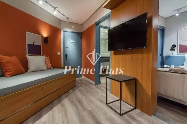Imagem Flat disponível para venda no Hotel Hampton Park, com 31m², 1 dormitório e 1 vaga
