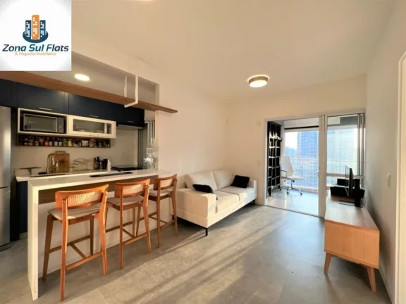 Foto do imóvel Apartamento à Venda No Brooklin Com 1 Dormitório e 1 Vaga - Mobiliado em RUA JACERU