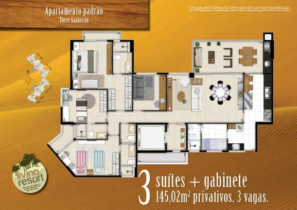 Imagem Apartamento com 4 Quartos à Venda, 163 m² em Manuel Dias Branco - Fortaleza