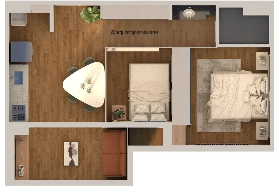 Imagem Apartamento com 2 Quartos à Venda, 52 m² em Setor Bueno - Goiânia