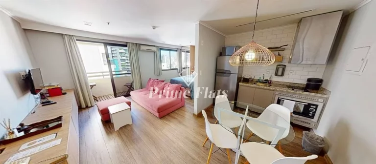 Imagem Flat disponível para locação no Hotel Slaviero Essential São Paulo Ibirapuera, com 35m², 1 dormitório e 1 vaga