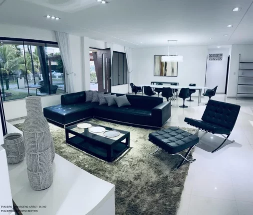 Imagem Casa de alto padrão em condomínio para locação em Catu de Abrantes, Camaçari-BA: 5 quartos, 5 suítes, 3 salas, 1 banheiro, 4 vagas, 500m².