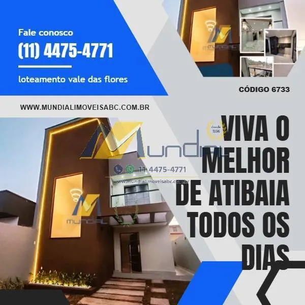 Foto do imóvel Sobrado 2 pavimentos com lazer completo em loteamento planejado - Atibaia
