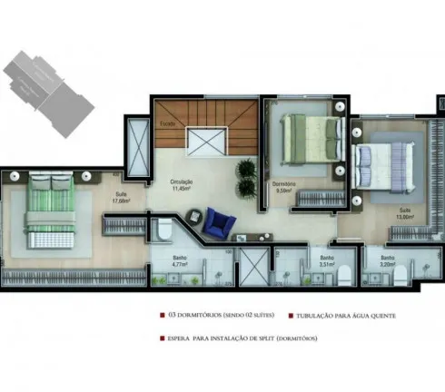 Imagem Apartamento com 3 Quartos à Venda, 160 m² em Centro - Criciúma