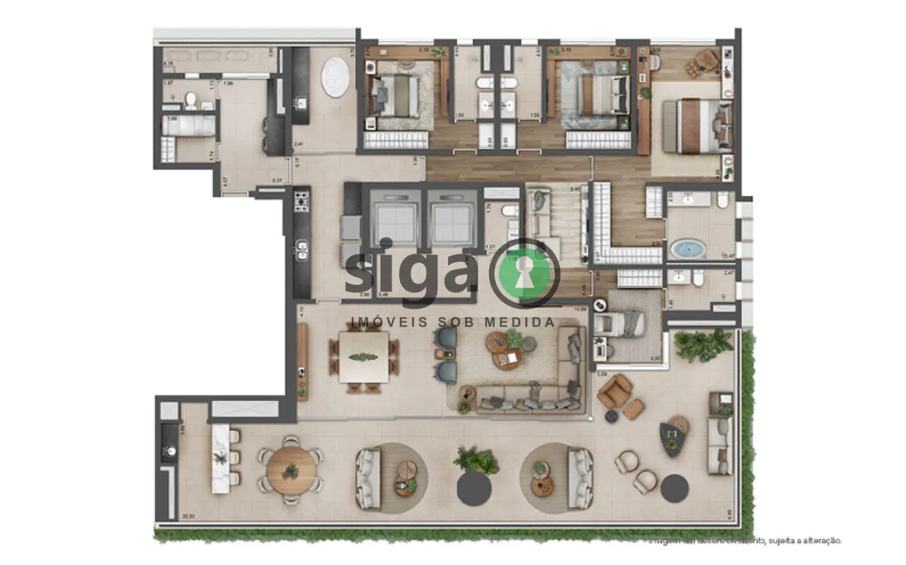 Imagem Apartamento de 355m² com 4 suítes em um dos endereços mais exclusivos da Vila Madalena