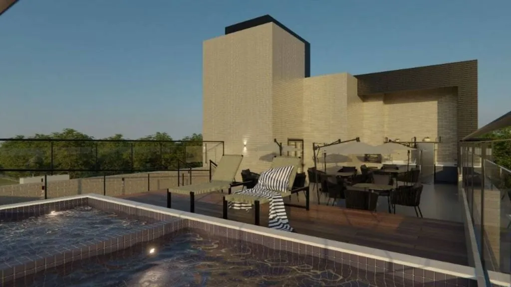 Imagem Flat de 24 m² com varanda em Intermares, Cabedelo. Condomínio com piscina, espaço gourmet, academia e excelente localização a poucos passos da praia.