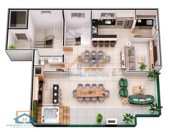 Imagem Apartamento Duplex/Cobertura no Bom Retiro em Ipatinga