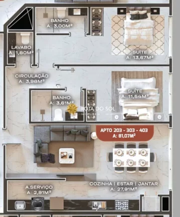 Imagem Villa Cerejeira Apartamento 2 suítes à venda Praia Canto Grande Bombinhas SC