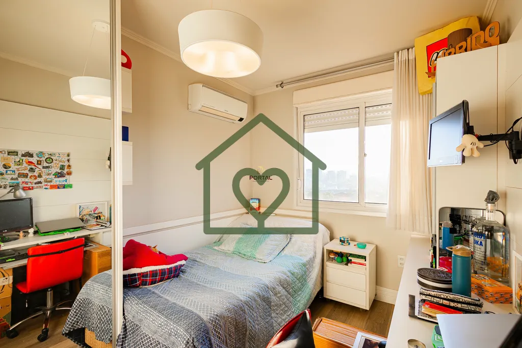 Imagem Apartamento de 3 dormitórios, 1 suíte com 96m² privativos living para dois ambientes, sacada com ...