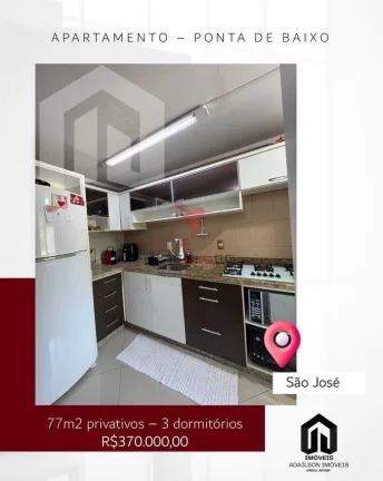 Imagem Apartamento 3 dorm à venda – Ponta de Baixo, São José sc Brasil