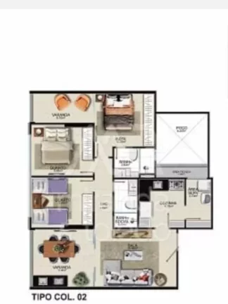Imagem Lindo Apartamento a venda com 3 quartos e 1 suíte na praia do Morro