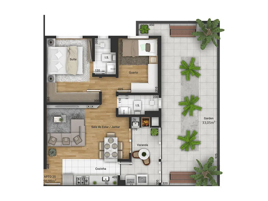 Imagem Apartamento à venda em Curitiba-PR, Tingui: 2 quartos, 1 suíte, 2 banheiros, 1 vaga de garagem, 56,98 m² de área. Venha conferir!