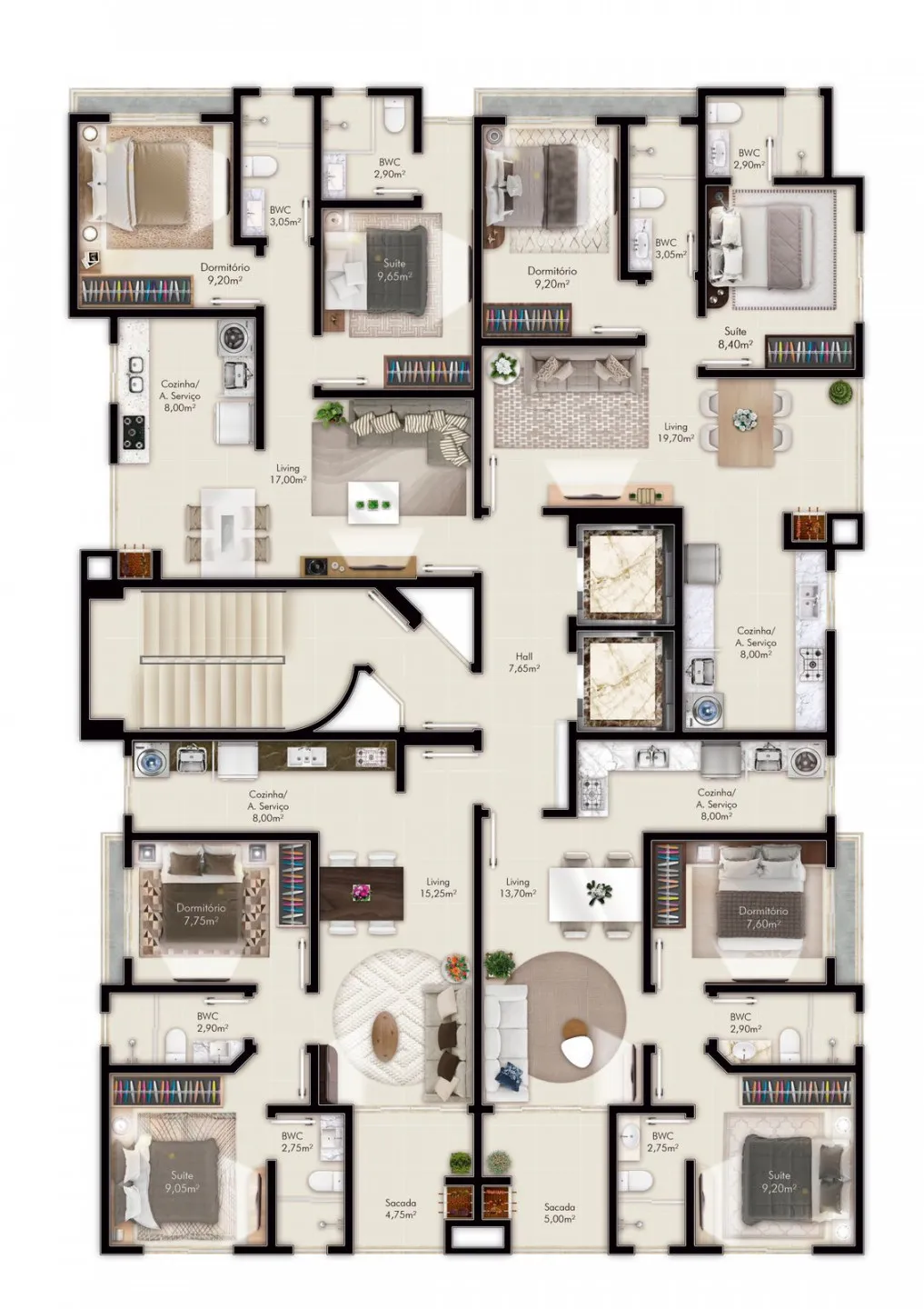 Imagem Apartamento 2 quartos para venda no bairro Morretes em Itapema