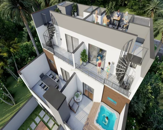 Imagem Tríplex alto padrão de frente para o mar, Bairro coroados, com piscina.