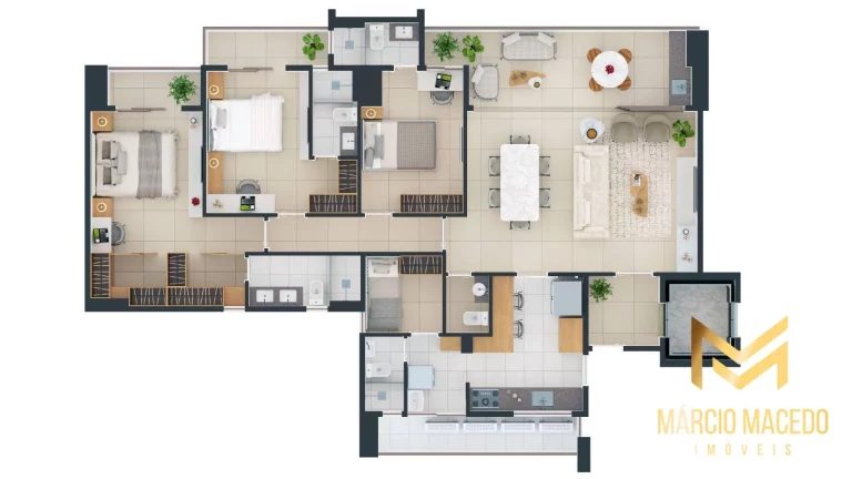 Imagem Apartamento com 3 dormitórios à venda, 135 m² por R$ 1.510.000,00 - Cocó - Fortaleza/CE