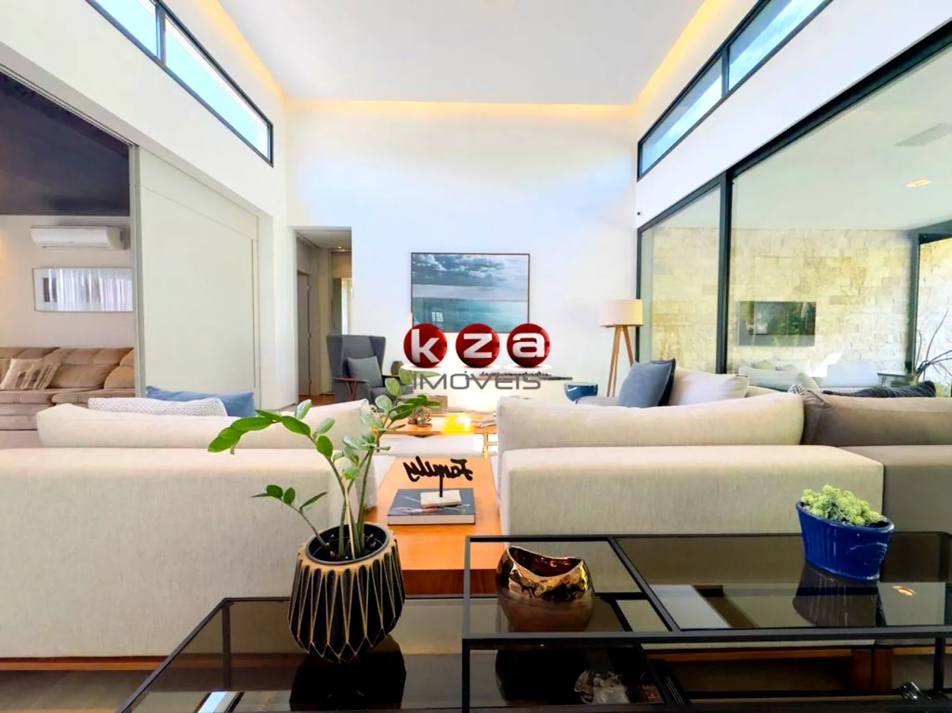 Imagem Luxuosa casa térrea à venda em Jundiaí-SP, Condomínio Jardim Atenas: 4 suítes, 3 salas, 5 banheiros, 5 vagas, 417m².