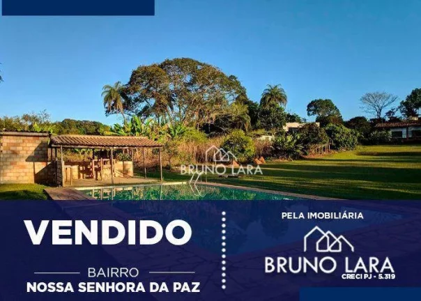Foto do imóvel Sítio com 2 dormitórios à venda, 7000 m² por R$ 430.000,00 - Nossa Senhora da Paz - São Joaquim de Bicas/MG