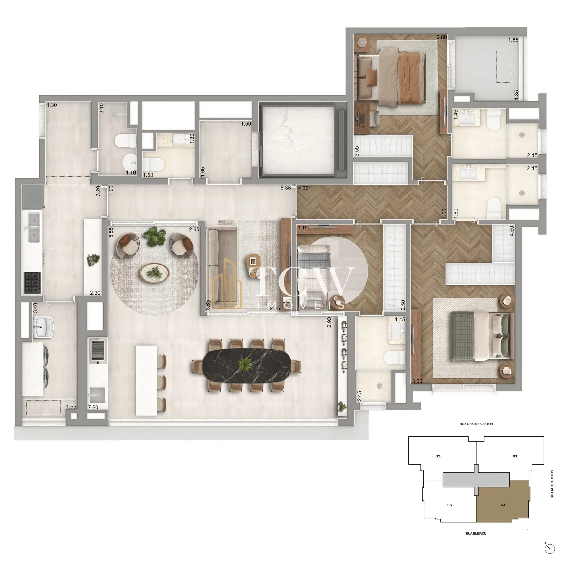 Imagem Apartamentos à Venda na Chácara Klabin | 3 a 4 Dormitórios | 136 a 170 m² | São Paulo/SP