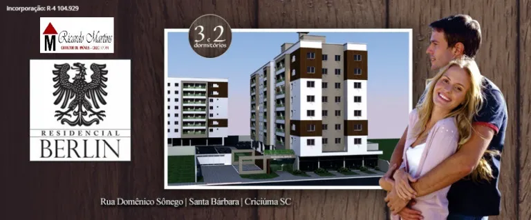Foto do imóvel Apartamento com 3 Quartos à Venda, 90 m² em Santa Bárbara - Criciúma