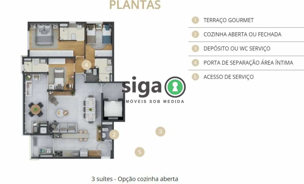 Imagem Apartamento para venda em Moema 03 suites, São Paulo - SP