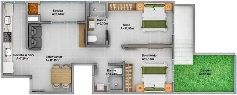 Imagem Manhattan Residence - Apartamento à venda no bairro Ingleses do Rio Vermelho - Florianópolis/SC