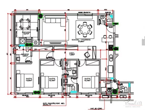 Imagem Excelente apartamento localizado na Avenida Trompowsky. Próximo ao Beiramar Shopping, com fácil ac...