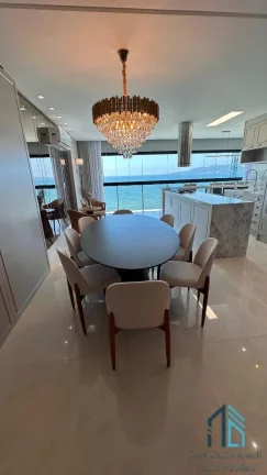 Imagem Apartamento Frente Mar, Semi mobiliado, 04 suítes, 04 vagas, Meia Praia em Itapema - SC