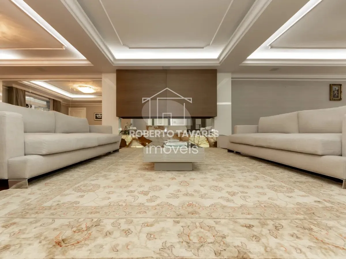 Imagem Apartamento com 392m² área útil - 3 dormitórios (3 suítes) c/ varanda integrada ao living - 1 escritório - 5 banheiros (1 lavabo) - 1 vaga c/ manobrista.