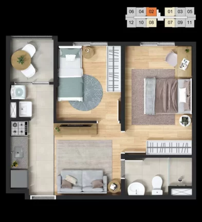 Imagem CASTELO BUTANTA APARTAMENTO COM VARANDA E VAGA DE GARAGEM AO LADO DA USP PELO MINHA CASA MINHA VIDA