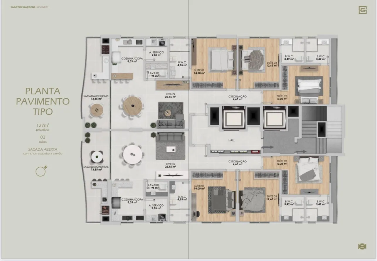 Imagem Apartamento à venda com 127m2 por R$ 1.550.000,00