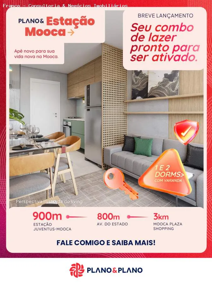 Imagem Apartamento para Venda em São Paulo, Mooca, 1 dormitório, 1 banheiro