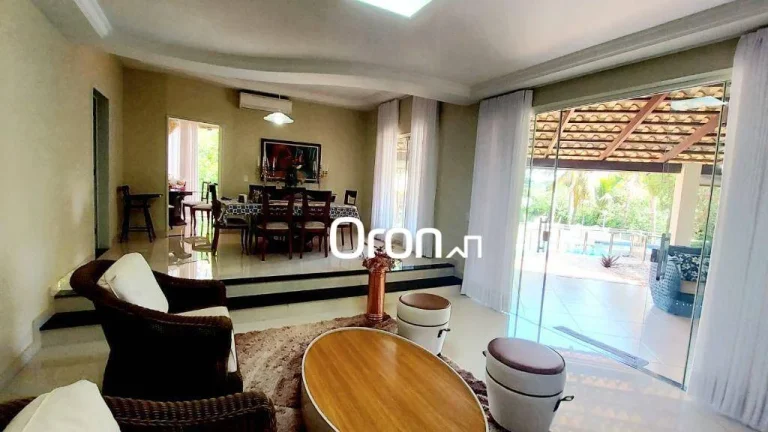 Imagem Sobrado mobiliado com 4 dormitórios à venda, 500 m² por R$ 4.200.000 - Residencial Aldeia do Vale - Goiânia/GO