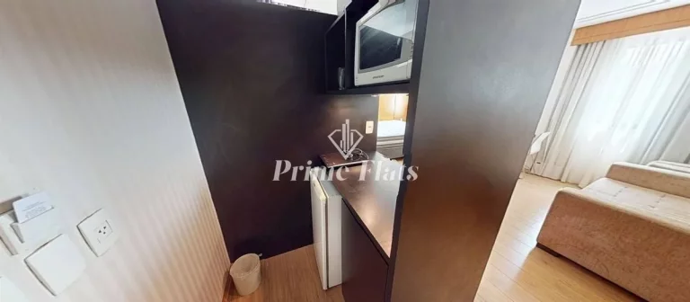 Imagem Flat disponível para locação no Meliá Jardim Europa no Itaim Bibi, com 29m², 1 dormitório e 1 vaga de garagem