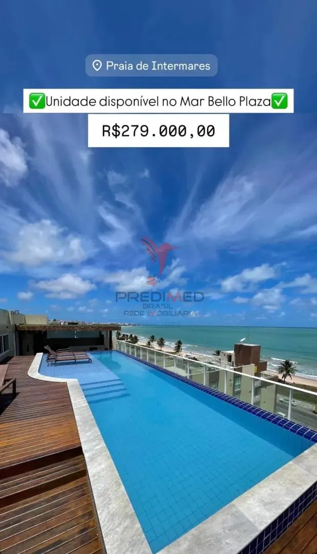 Foto do imóvel Flat para venda, pronto a rentabilizar, na praia de intermares em Rua Djalma Vilar de Gusmão, 1 - Intermares, Cabedelo - PB