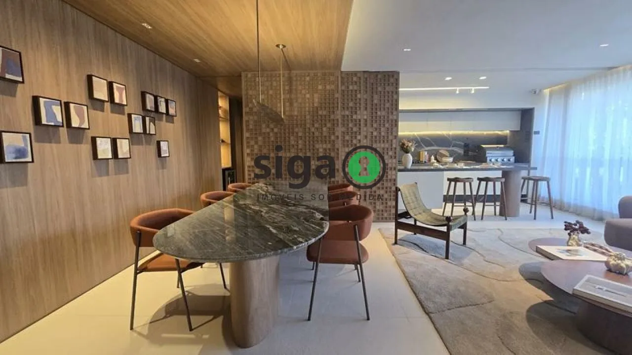 Imagem Apartamento 130 m² no Brooklin, 3 suítes, varanda gourmet, quadra de tênis e lazer completo