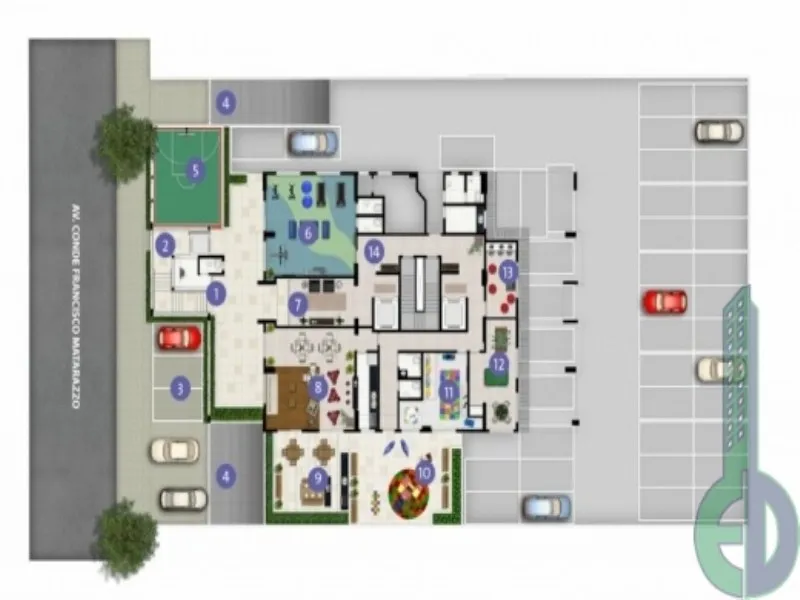 Imagem Apartamento de 2 quartos com suíte na Fundação - Condomínio Elevatto São Caetano - 67m² - 1 vaga - 2 banheiros
